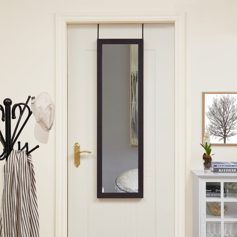 Over The Door Mirror Dressing Make Up Full Length Hanging Full Body Mirror for Bedroom, Bathroom, Dorm, Living Room, Locker Room by Naomi Home - 12