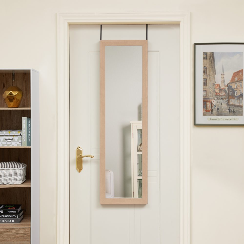 Over The Door Mirror Dressing Make Up Full Length Hanging Full Body Mirror for Bedroom, Bathroom, Dorm, Living Room, Locker Room by Naomi Home - 17