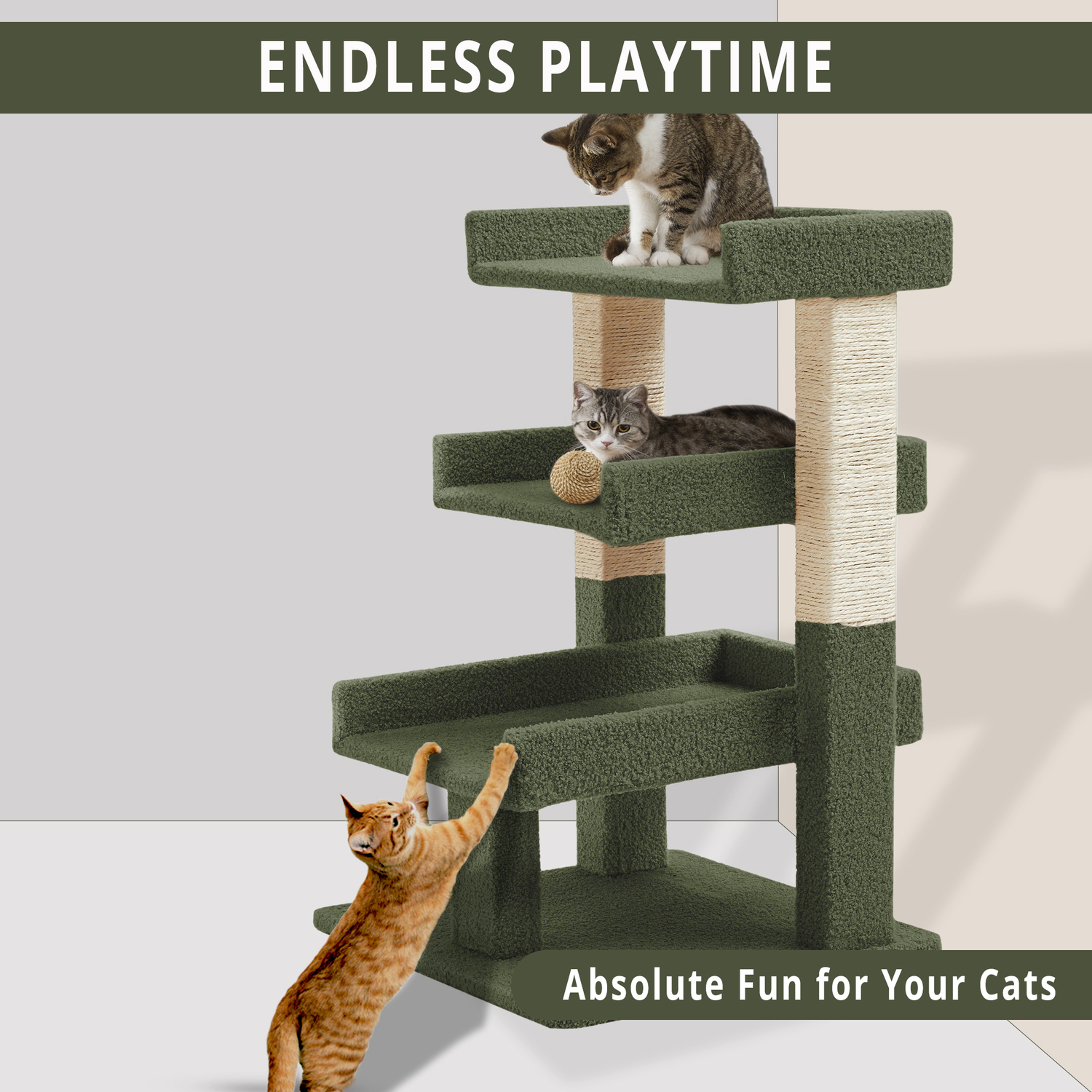 Nala Triple Cat Tower by Naomi Home