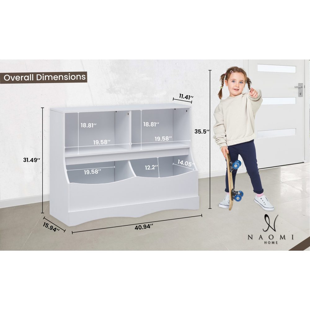 Nancy Kids Toy Storage with Bookshelves by Naomi Home - 3