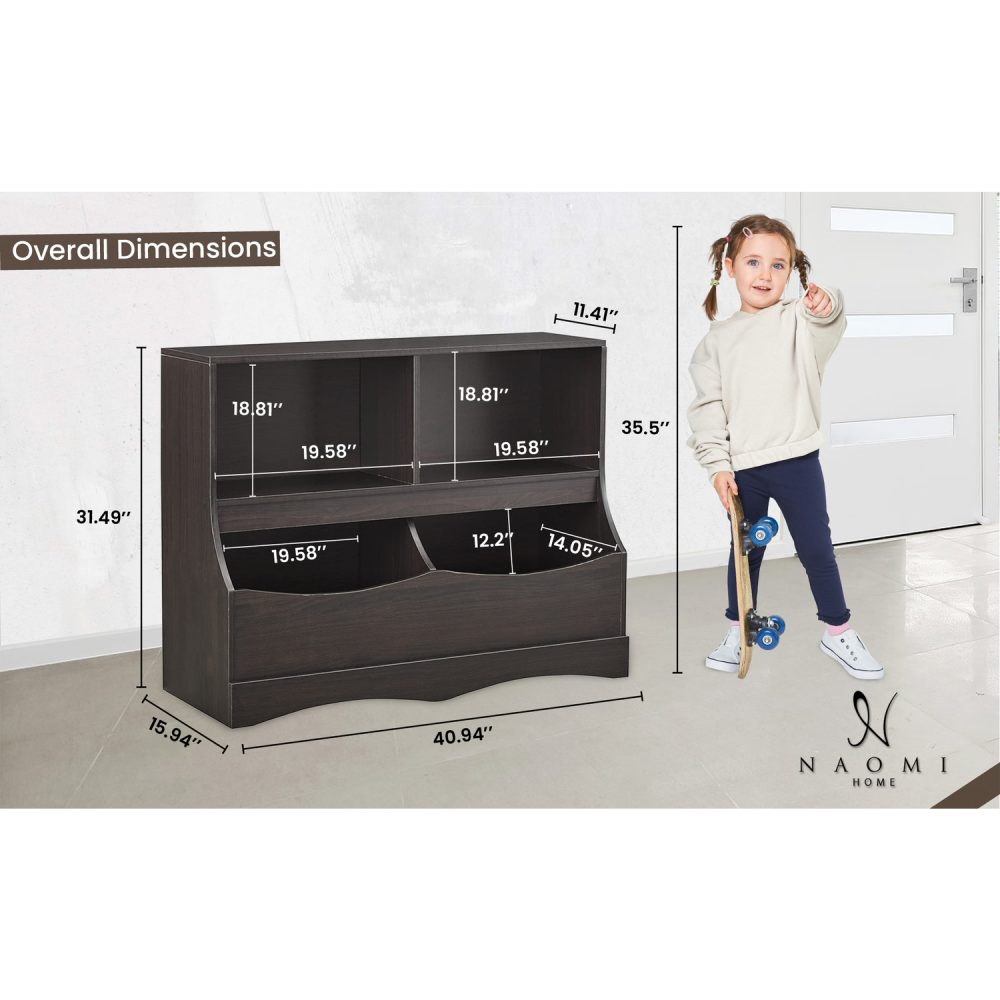 Nancy Kids Toy Storage with Bookshelves by Naomi Home - 8