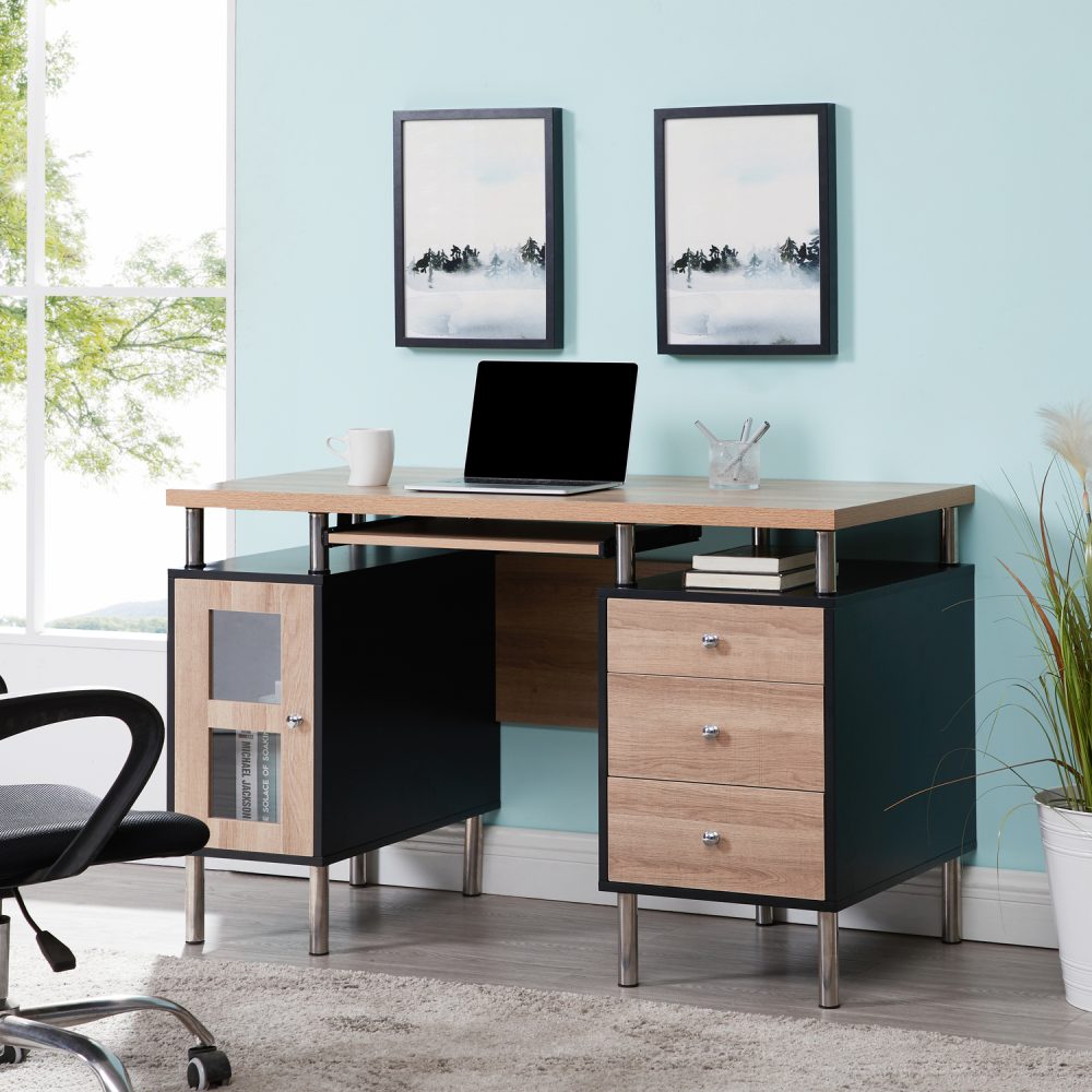 Elsy Contemporary Two-Tone Desk by Naomi Home - 12