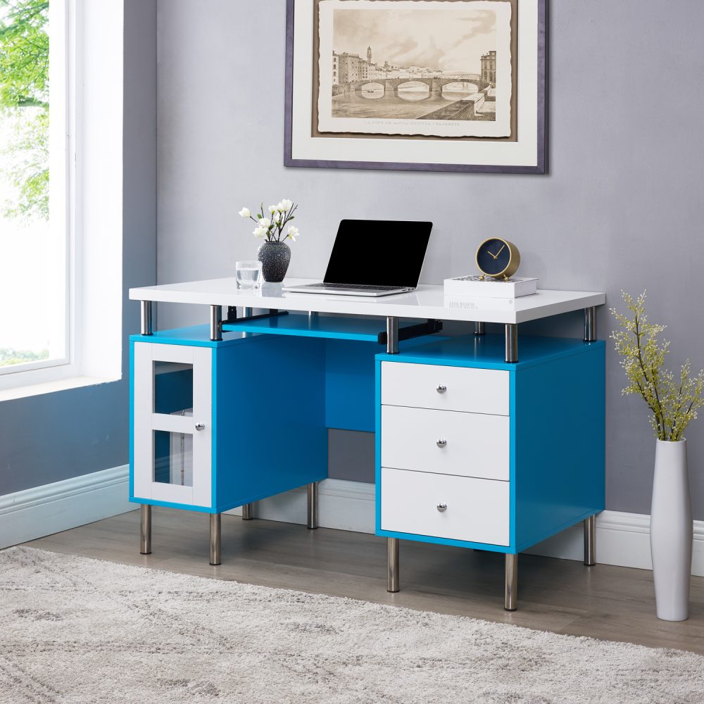 Elsy Contemporary Two-Tone Desk by Naomi Home - 17