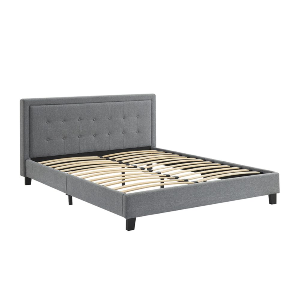 Lisa Button-Tufted Woven Platform Bed by Naomi Home - 2