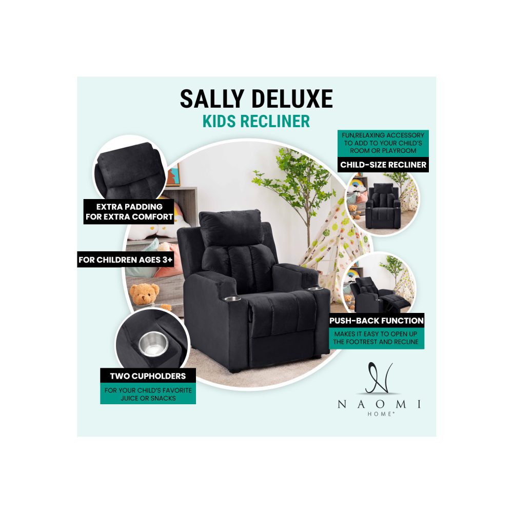 Sally Deluxe Kids Recliner by Naomi Home - 13