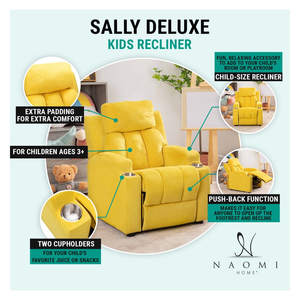 Sally Deluxe Kids Recliner by Naomi Home - 23