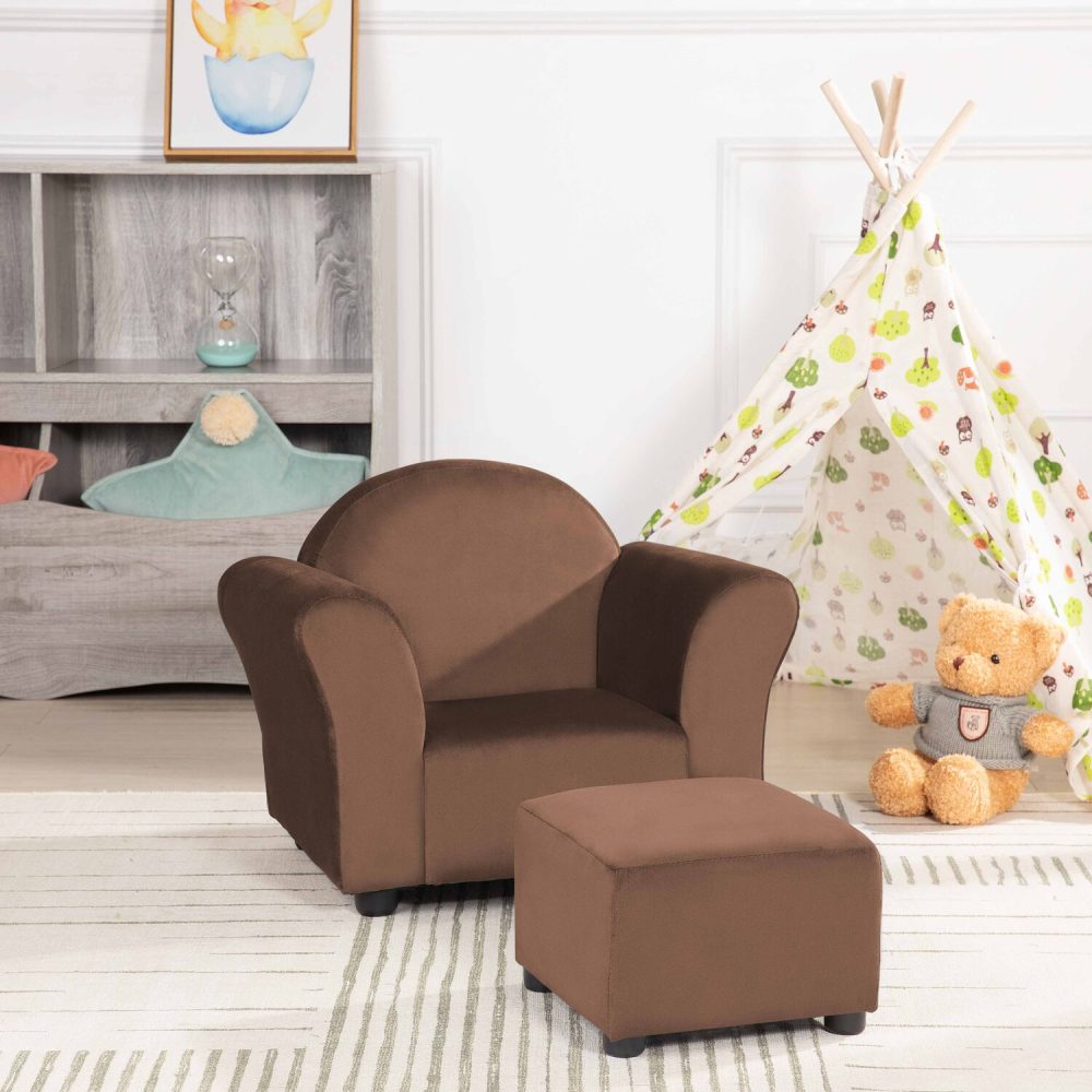 Naomi Home Shirley Kid Sofa Chair with Ottoman - 12
