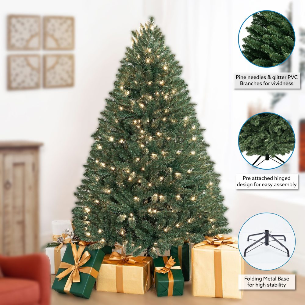 Prague Pre-Lit Artificial Christmas Tree by Naomi Home - 4