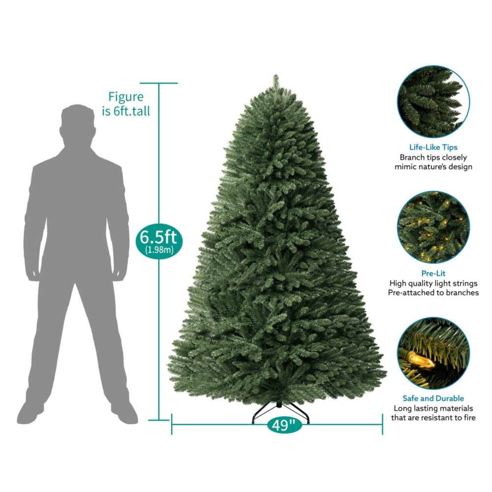 Prague Pre-Lit Artificial Christmas Tree by Naomi Home - 8