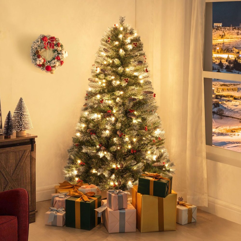 Vancouver Pre-Lit Artificial Spruce Christmas Tree by Naomi Home - 6