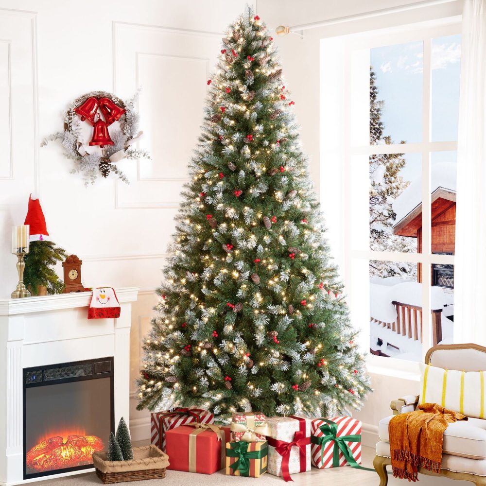 Vancouver Pre-Lit Artificial Spruce Christmas Tree by Naomi Home - 10