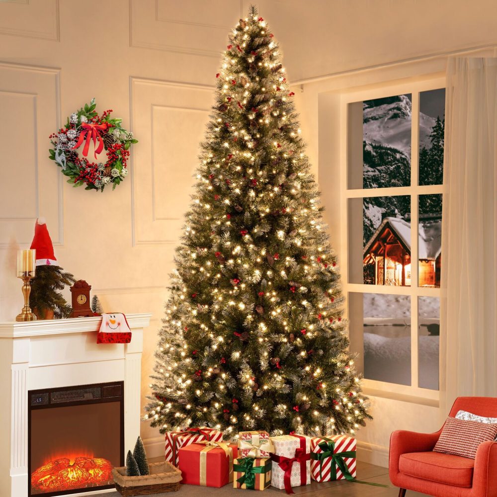 Vancouver Pre-Lit Artificial Spruce Christmas Tree by Naomi Home - 16