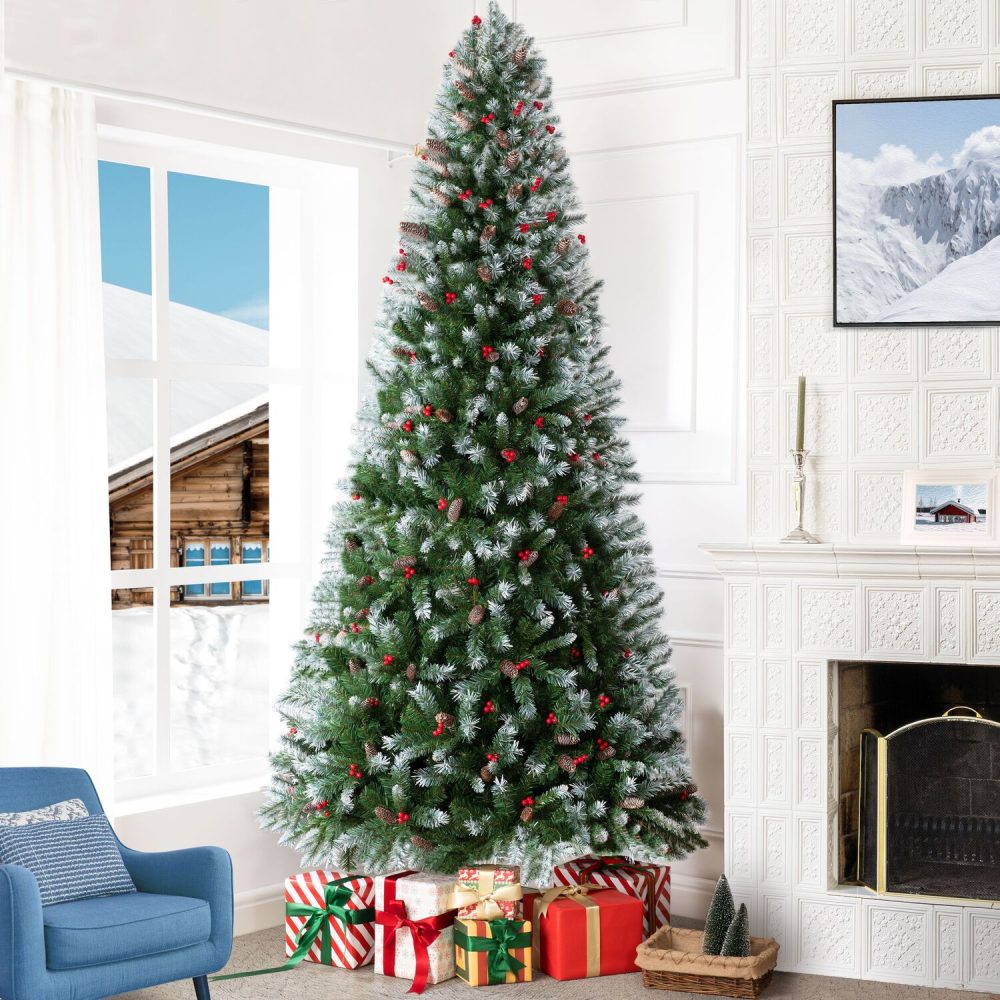 Vancouver Pre-Lit Artificial Spruce Christmas Tree by Naomi Home - 12