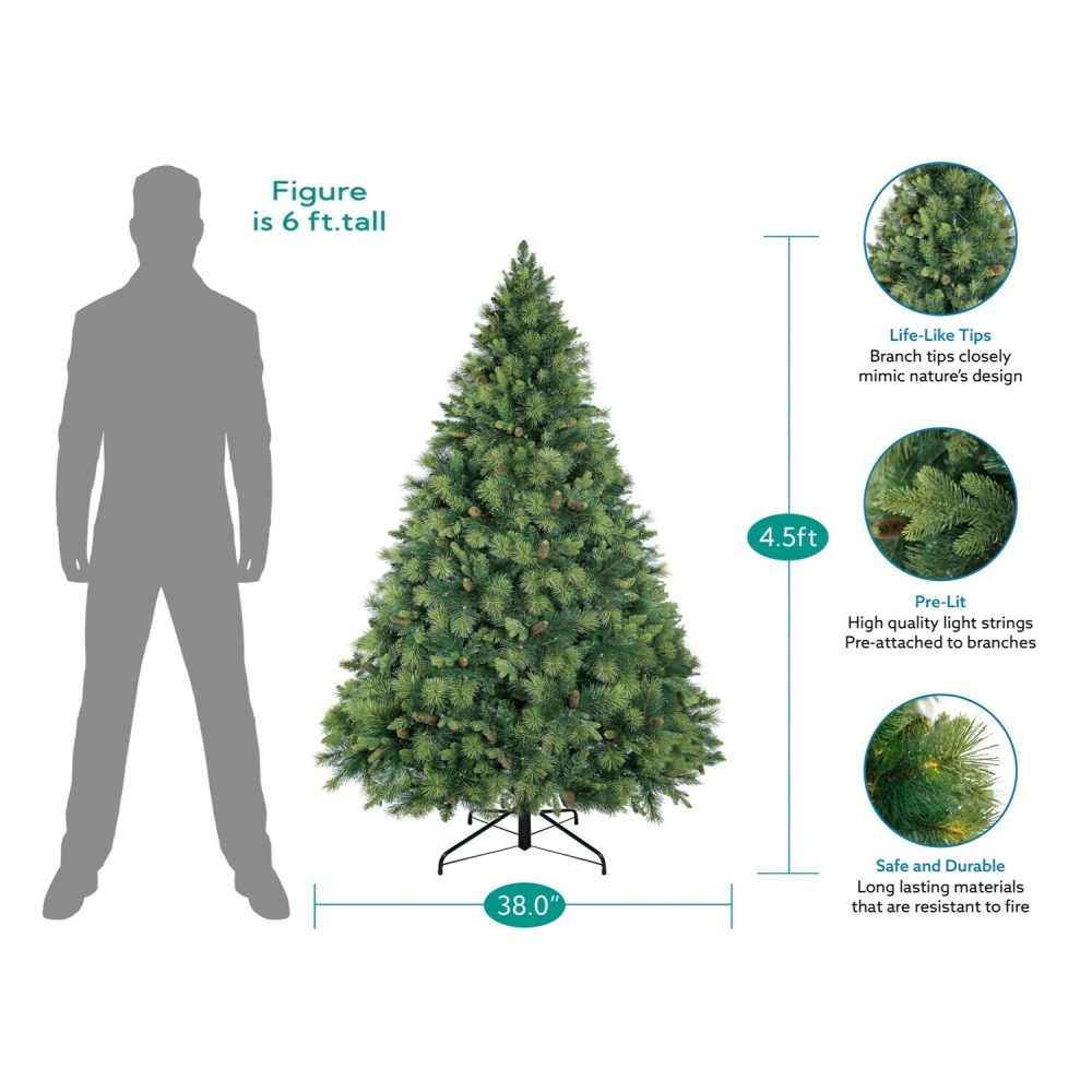 Vail Traditional Artificial Christmas Tree by Naomi Home - 3