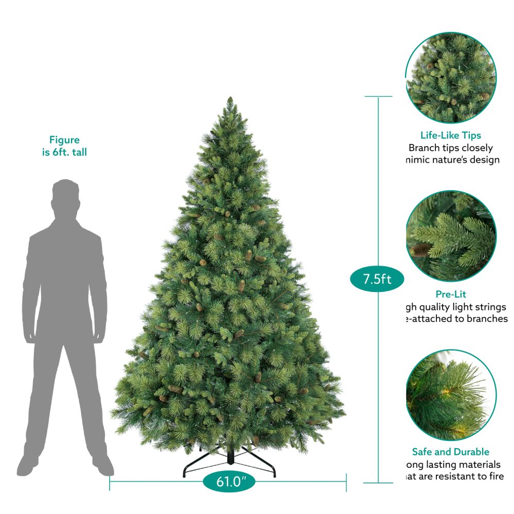 Vail Traditional Artificial Christmas Tree by Naomi Home - 8