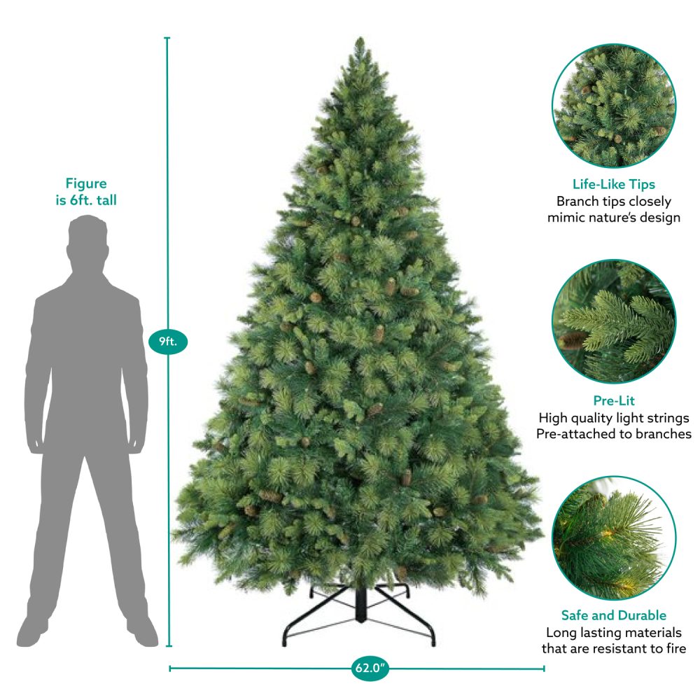 Vail Traditional Artificial Christmas Tree by Naomi Home - 13