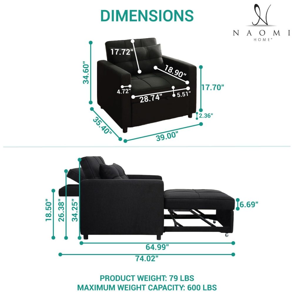Anna Foldable Chair by Naomi Home - 8