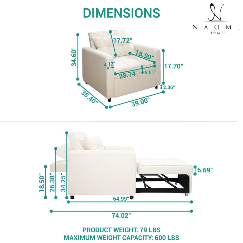 Anna Foldable Chair by Naomi Home - 13