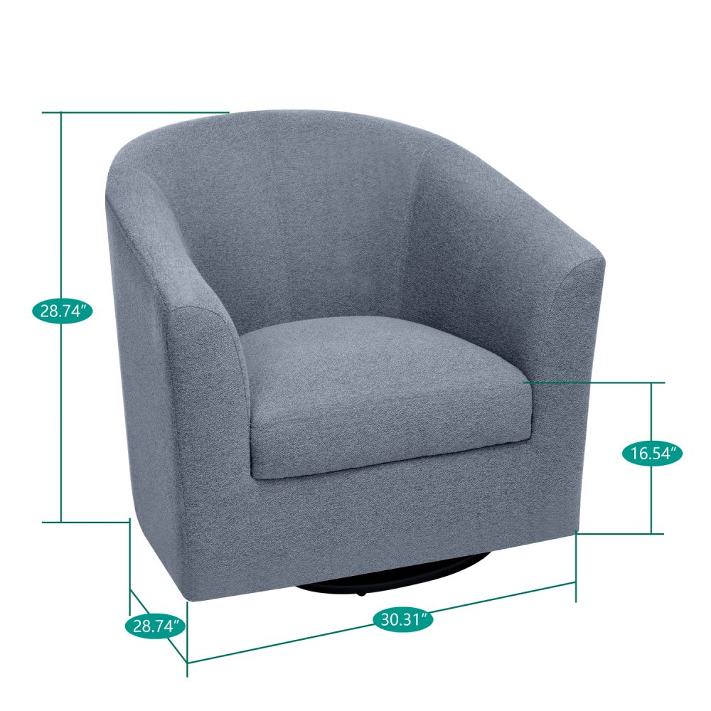 Naomi Home Ariana Swivel Barrel Accent Chair - 24