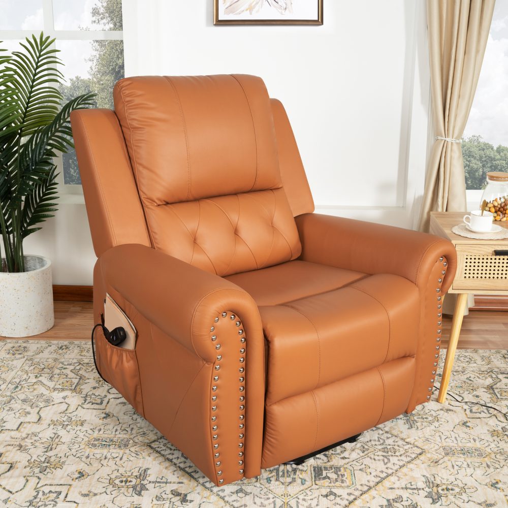 Naomi Home Tatiana Luxury Studded Electric Lift Recliner Chair - 17