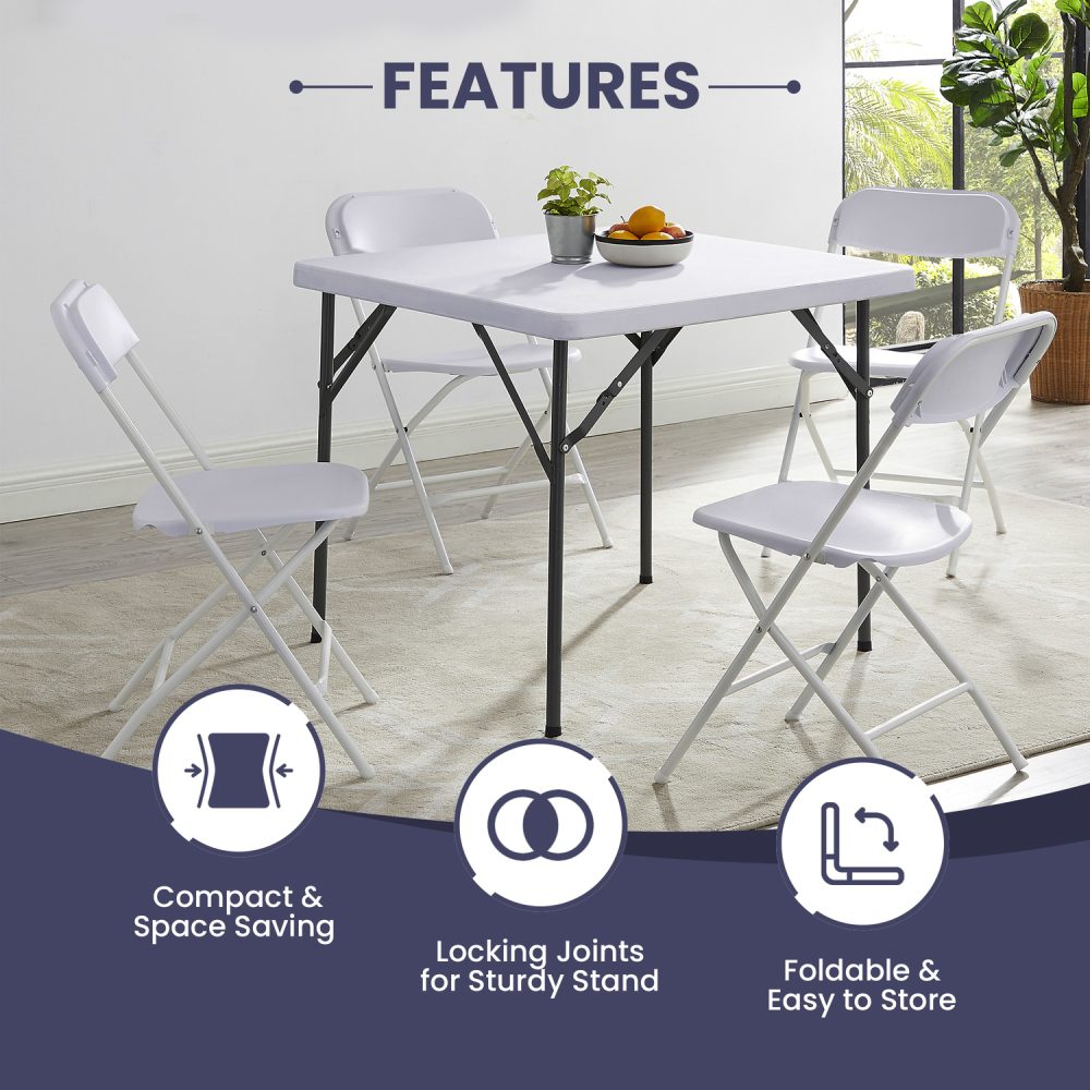 Square Card Table Resin - 5