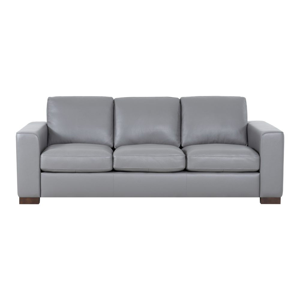 Freya Contemporary Oversized Genuine Leather Sofa Set of 3 by Naomi Home - 10