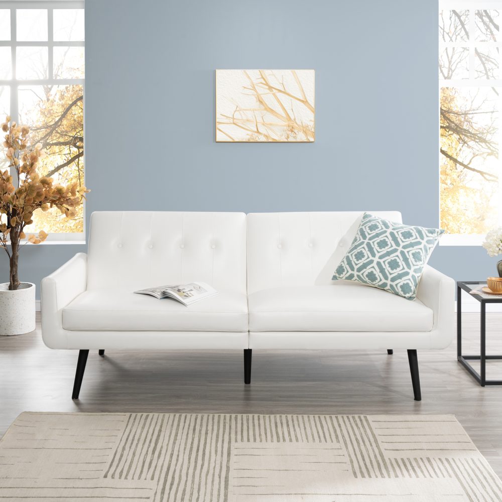 Naomi Home Monica Mid Century Style Futon Sofa Bed - 3
