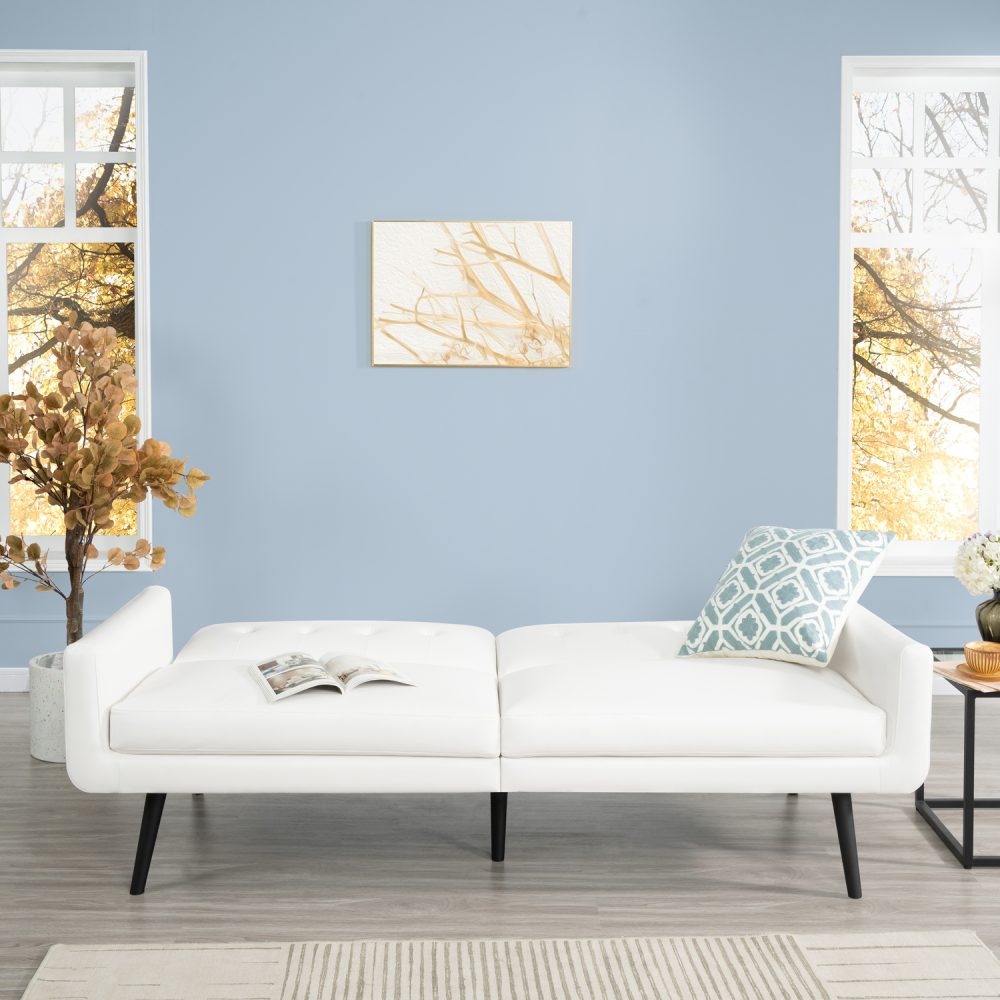 Naomi Home Monica Mid Century Style Futon Sofa Bed - 4