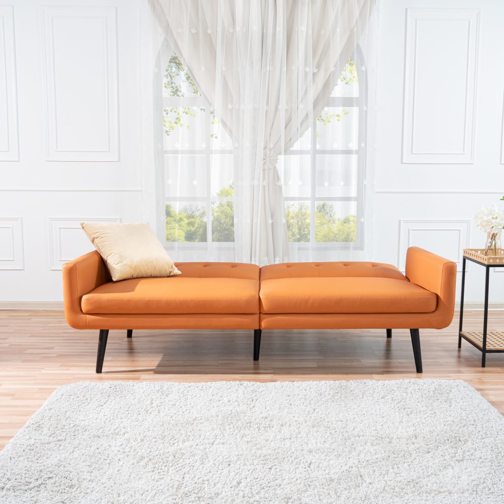 Naomi Home Monica Mid Century Style Futon Sofa Bed - 8
