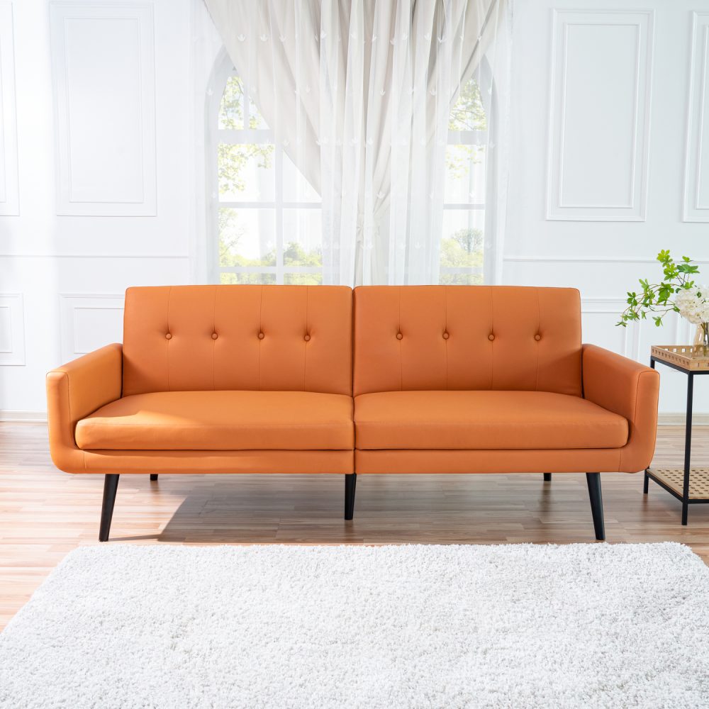 Naomi Home Monica Mid Century Style Futon Sofa Bed - 9