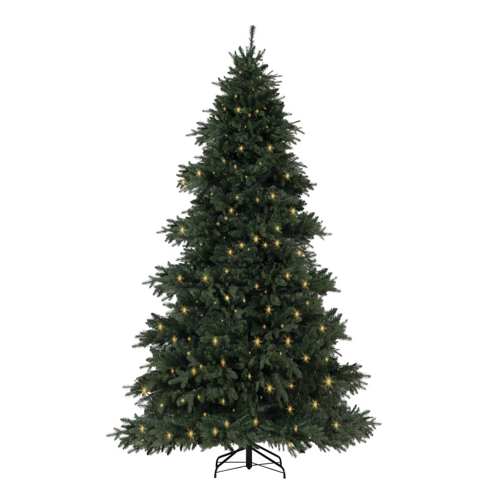 Cynthia Prelit Artificial Christmas Tree, Realistic Rustic Christmas Tree with Lights by Naomi Home - 6