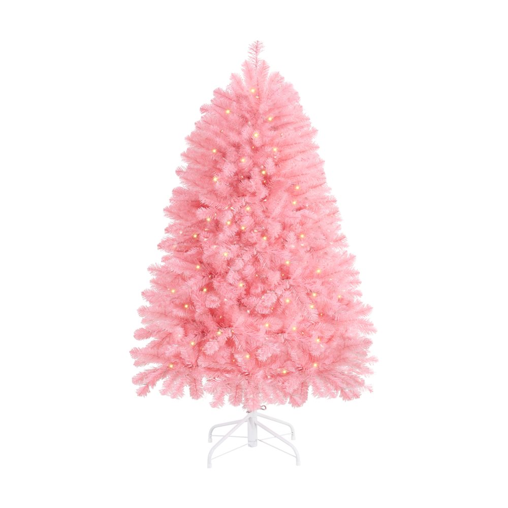 Martina Pink Christmas Tree Prelit, Realistic Artificial Christmas Tree with Lights by Naomi Home - 16