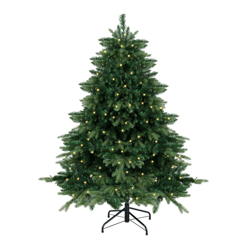 Cynthia Prelit Artificial Christmas Tree, Realistic Rustic Christmas Tree with Lights by Naomi Home - 15