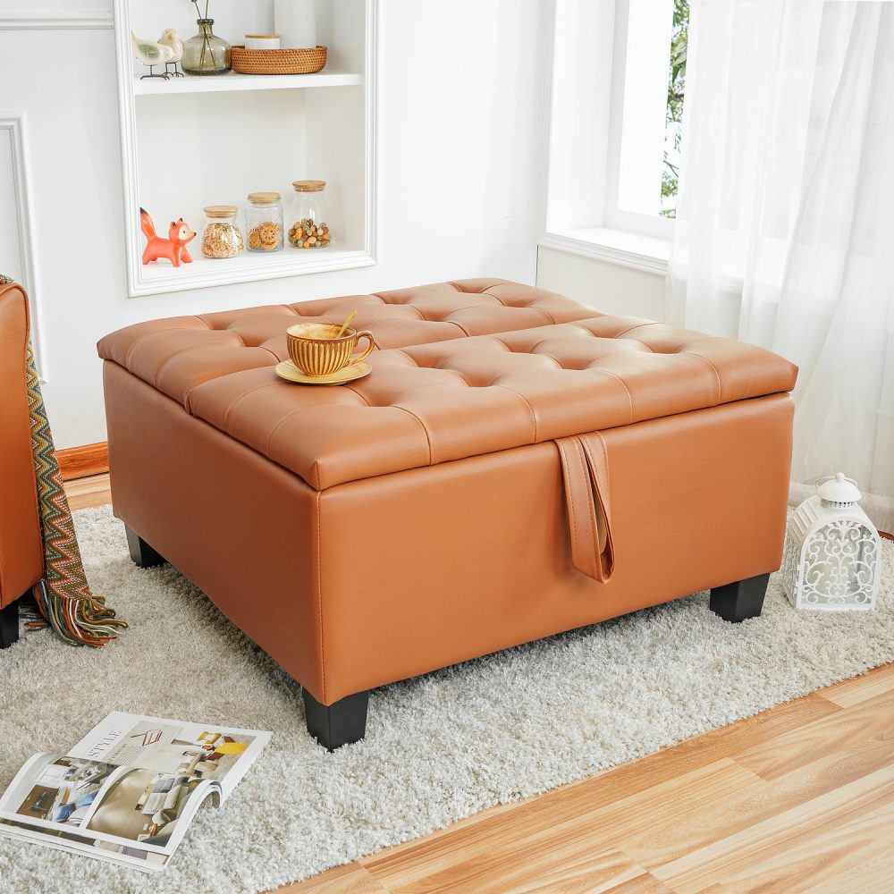 Ciara Upholstered Lift Top Ottoman by Naomi Home - 32
