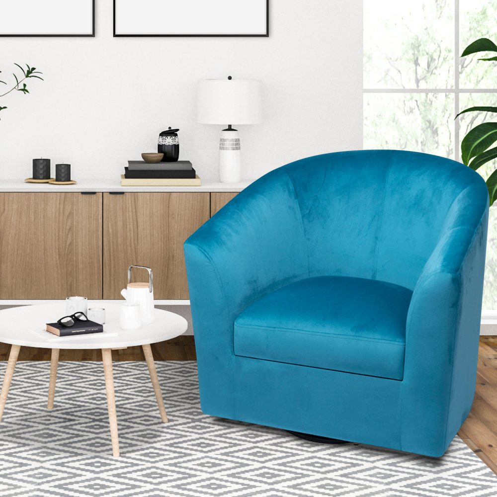 Naomi Home Ariana Swivel Barrel Accent Chair - 7