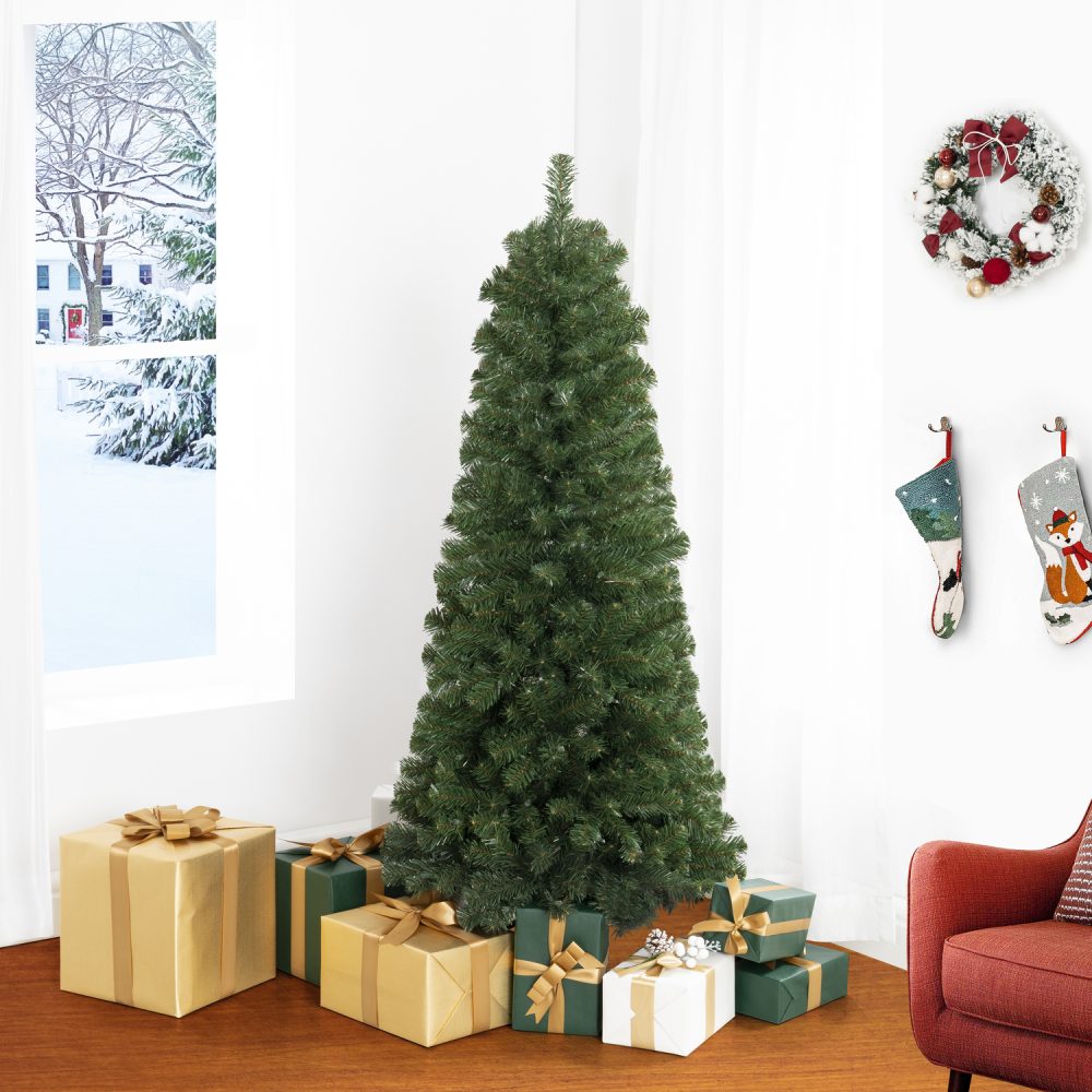 Vienna Slim Pre-Lit Artificial Christmas Tree by Naomi Home - 1
