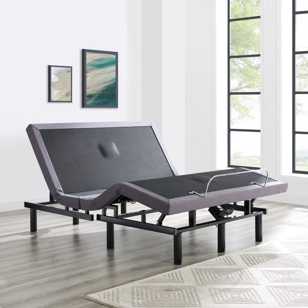 IdealBase Adjustable Bed Frame Base with Massage, Head & Foot board Incline, Wireless Remote by Naomi Home - 1