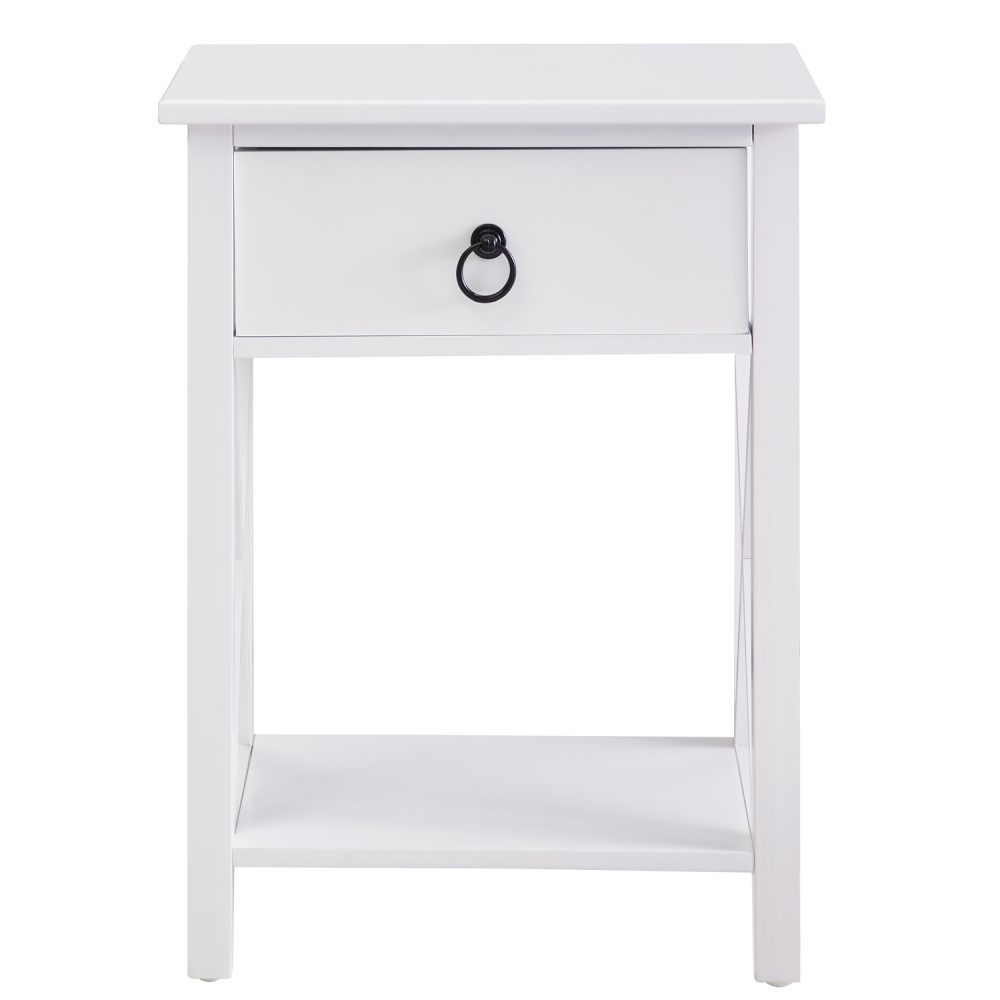 Eily Wooden End Table with Storage Shelf by Naomi Home - 18
