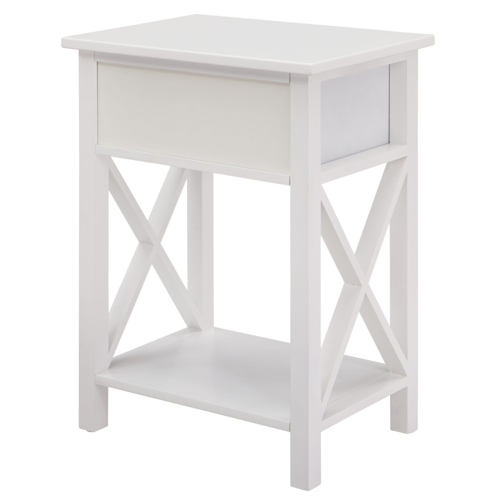 Eily Wooden End Table with Storage Shelf by Naomi Home - 21