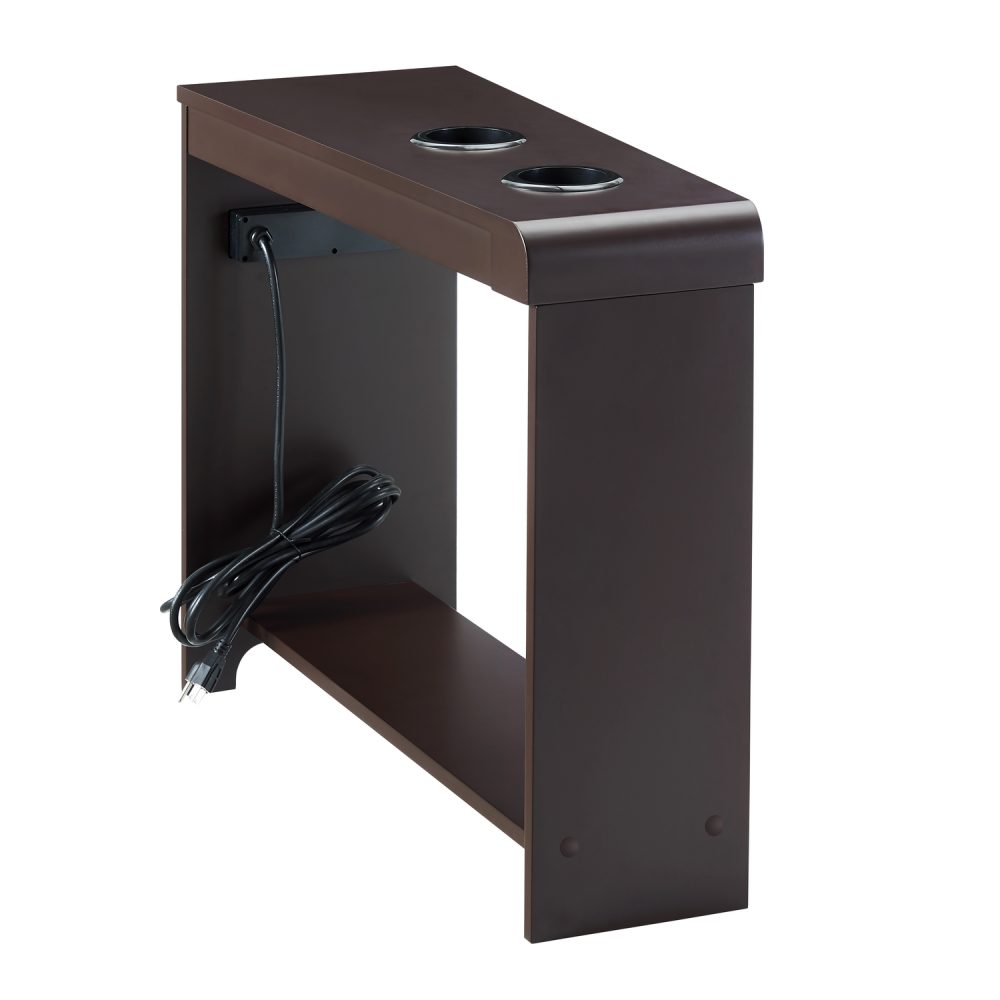 Jade Chairside Table with USB Ports & Outlets by Naomi Home - 14