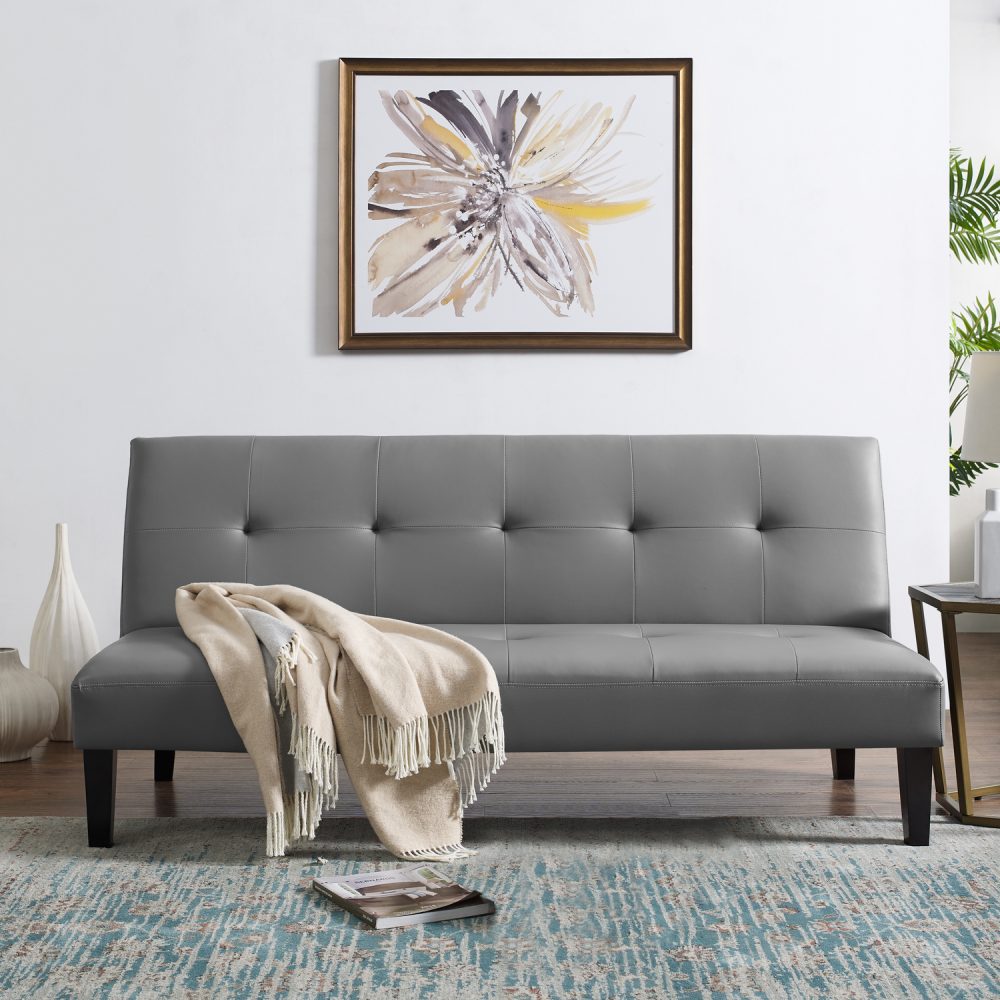 Button Tufted Futon Sofa Bed by Naomi Home - 13