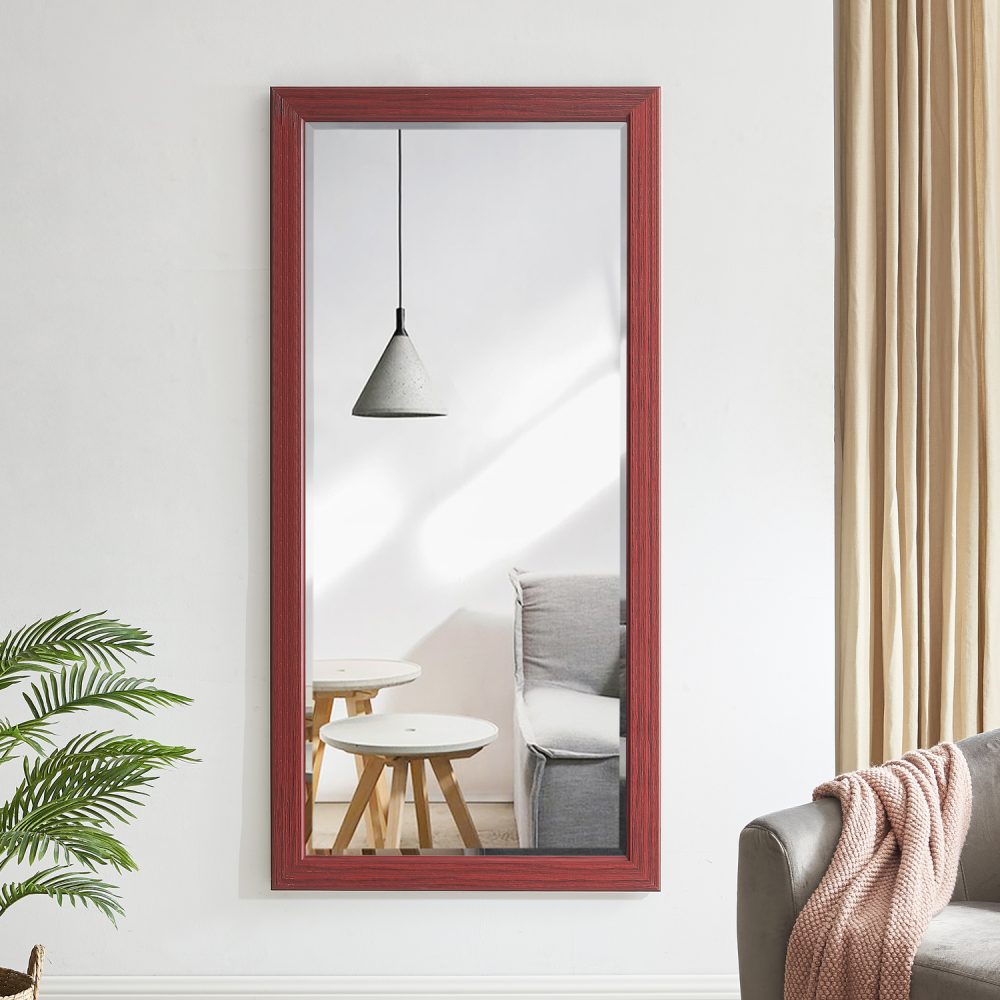 Rustic Floor Mirror Framed Full Length Mirror by Naomi Home - 5