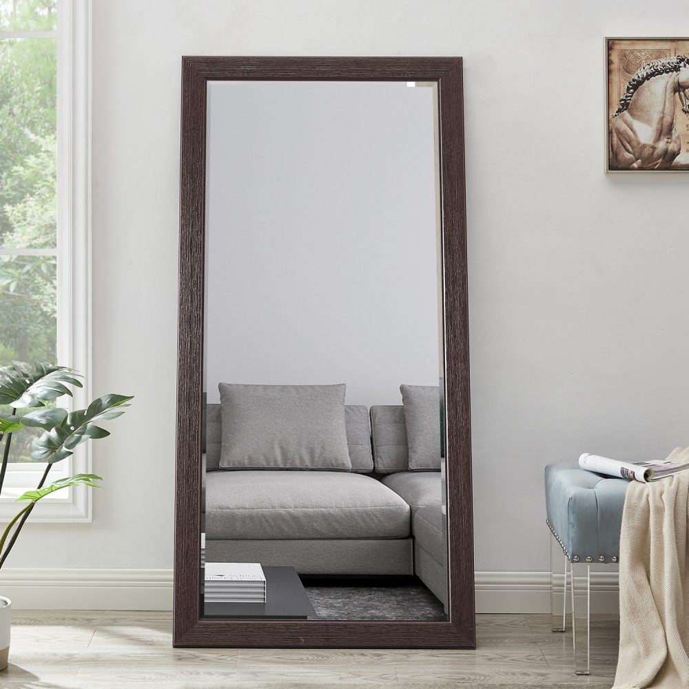 Rustic Floor Mirror Framed Full Length Mirror by Naomi Home - 18