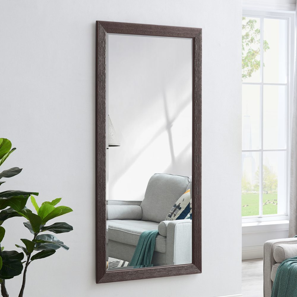 Rustic Floor Mirror Framed Full Length Mirror by Naomi Home - 19