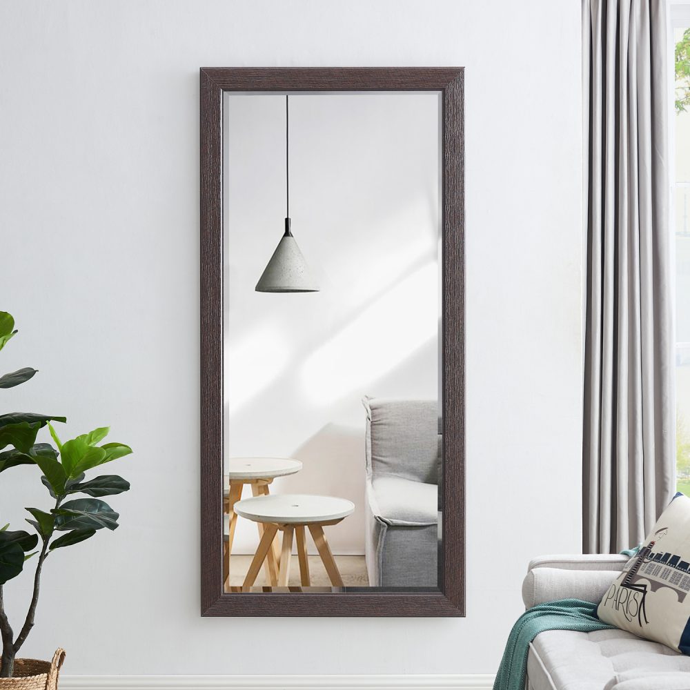 Rustic Floor Mirror Framed Full Length Mirror by Naomi Home - 20