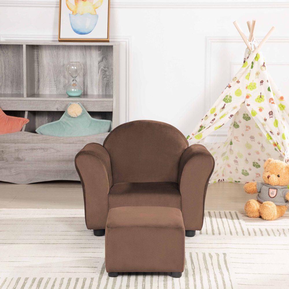 Naomi Home Shirley Kid Sofa Chair with Ottoman - 13