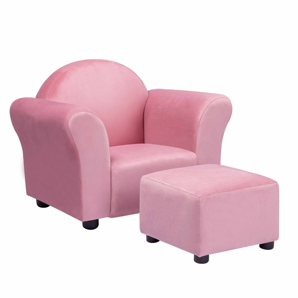 Naomi Home Shirley Kid Sofa Chair with Ottoman - 24