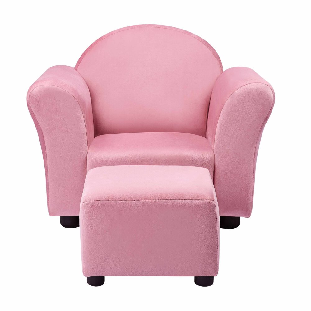 Naomi Home Shirley Kid Sofa Chair with Ottoman - 25