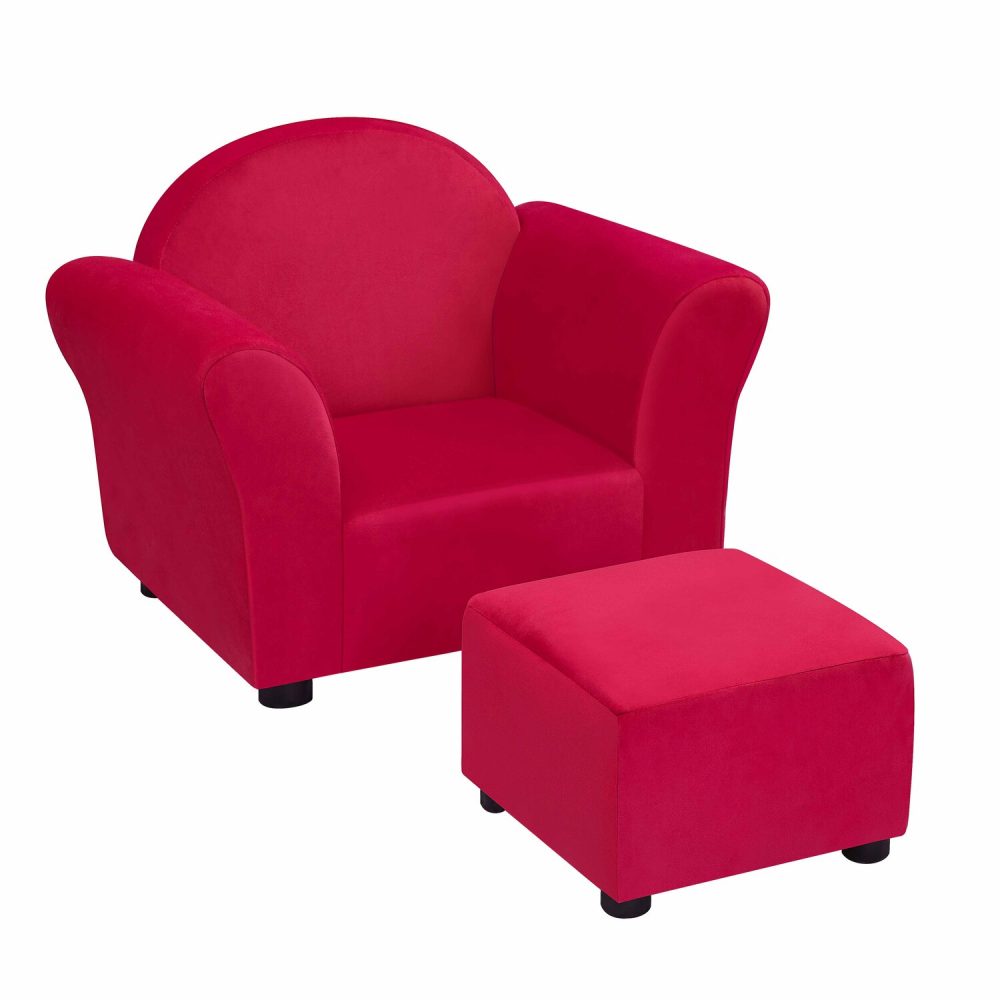 Naomi Home Shirley Kid Sofa Chair with Ottoman - 9