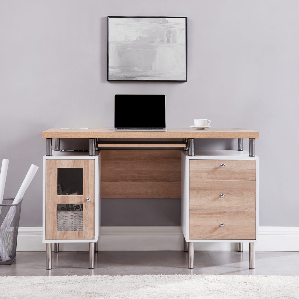 Elsy Contemporary Two-Tone Desk by Naomi Home - 4